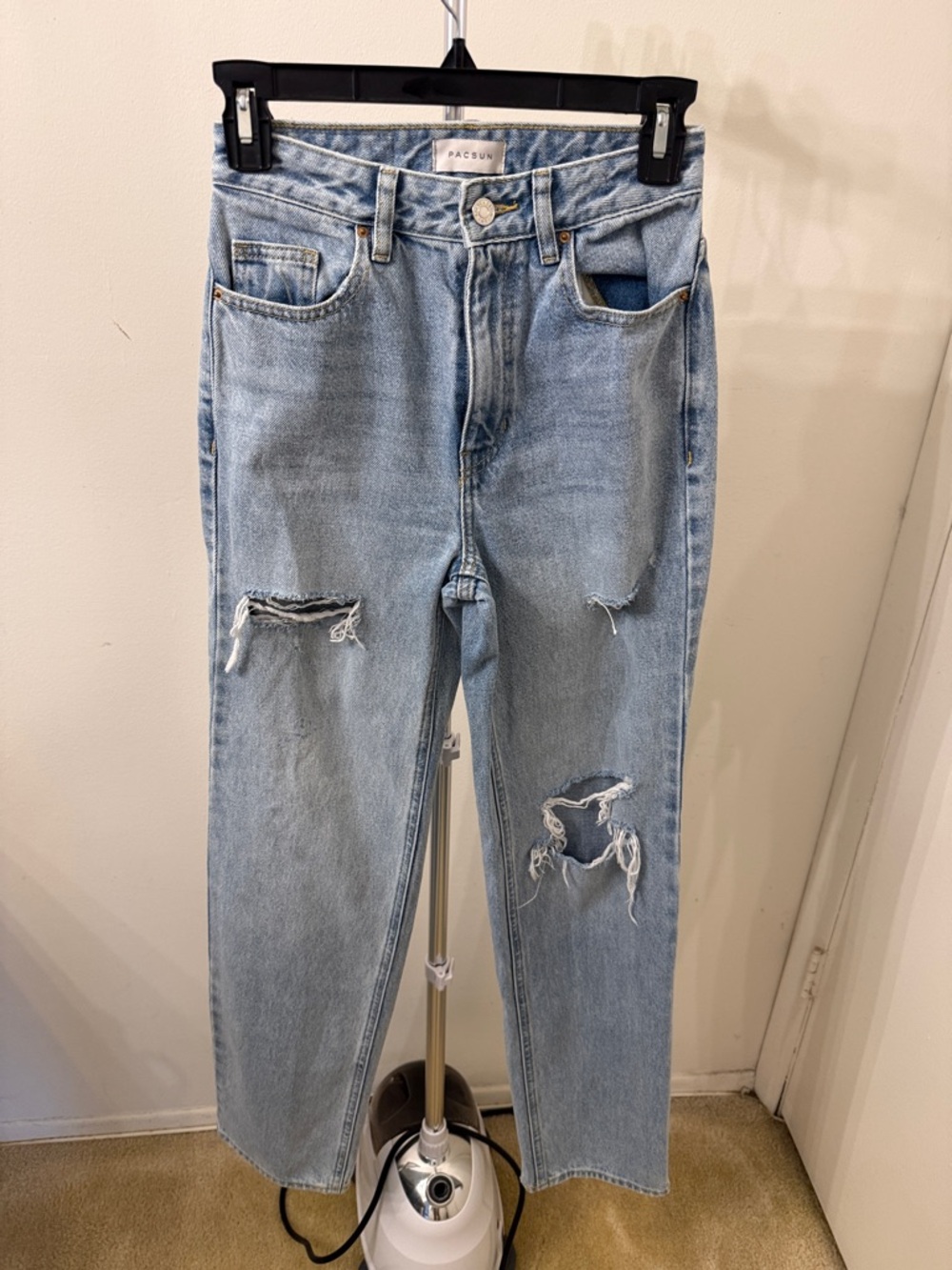 PacSun Light Blue Distressed Bootcut Jeans
